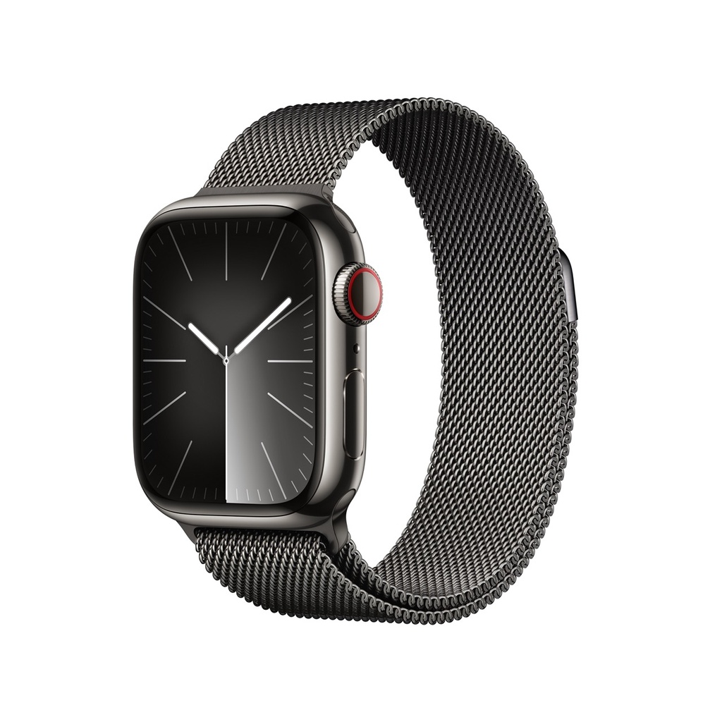 Apple Watch Series 9 Graphite Stainless Steel Case with Graphite Milanese Loop JumpPlus